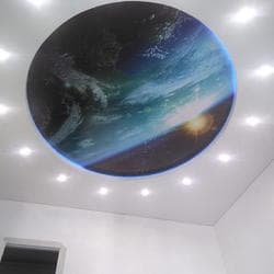 Космический натяжной потолок с фотопечатью - г.Тюмень