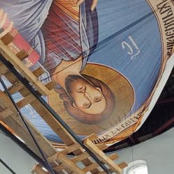 Натяжные потолки с фотопечатью для храма Сретения Господня в Бирюлево