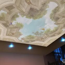 Натяжной потолок с фотопечатью и подсветкой в Перми